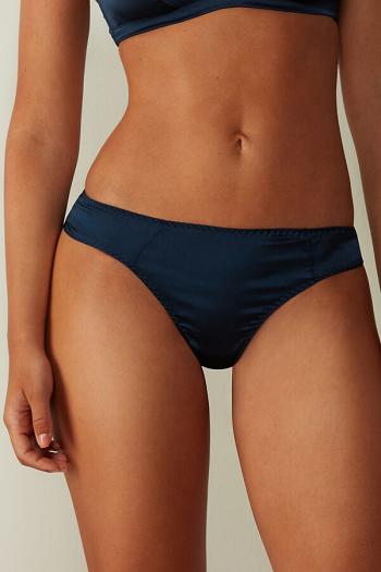 Intimssimi Silk Cheeky Briefs Azules | PEXMI71581