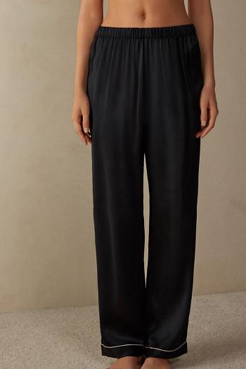 Intimssimi Silk Satin Pajama Pants Negras | PEJVR49172