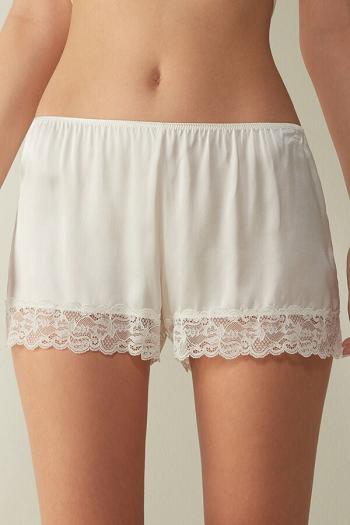 Intimssimi Silk Shorts Blancas | PEJZR50420