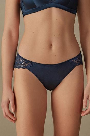 Intimssimi Silk and Lace Briefs Azules | PEIIZ58294