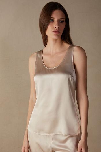 Intimssimi Silk and Modal Tank Top Natural | PENZX33289