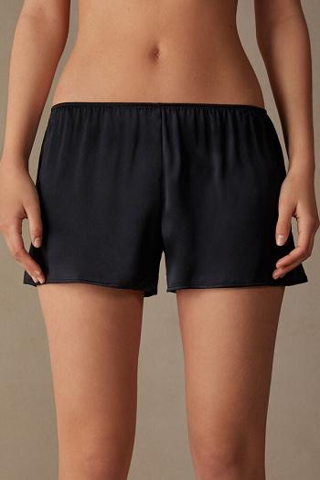 Intimssimi Smooth Silk-Satin Shorts Negras | DPEVO63869