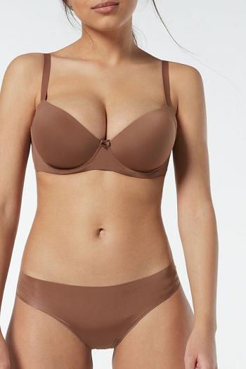 Intimssimi Sofia Microfiber Acolchado Balconette Bra Natural | YPEGT51017