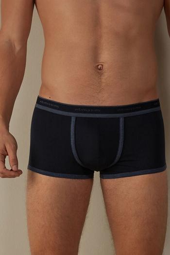 Intimssimi Stretch Supima® Cotton Boxer Shorts with Logo Detail Azules | PPEQX99996