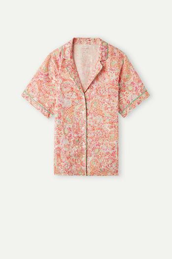 Intimssimi Summer Journey Short Sleeve Linen Shirt Multicolor | PEQCS51881