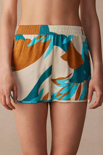 Intimssimi Summer Vibes Viscose Satin Shorts Multicolor | APEWC40416