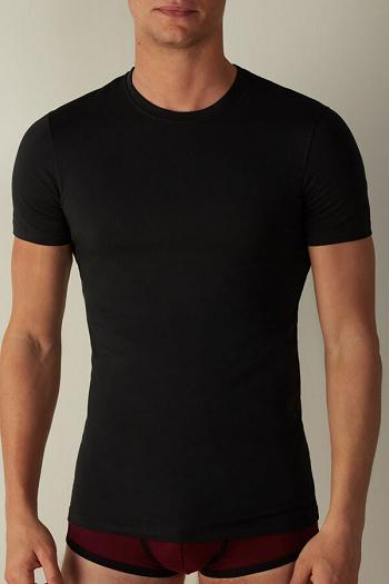 Intimssimi T-shirt in Stretch Supima® Cotton Negras | PECIF40987