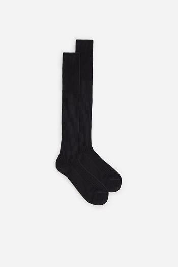 Intimssimi Tall Acanalado Egyptian Cotton Socks Gris | PECIF28904