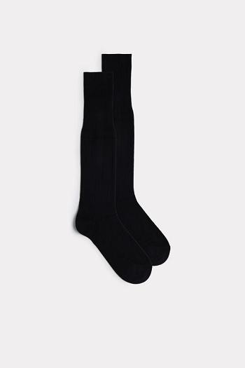 Intimssimi Tall Warm Cotton Socks Negras | TPEWZ41318