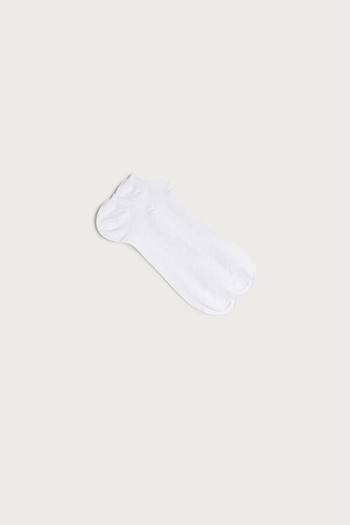 Intimssimi Tartan Cotton Acanalado Trainer Socks Blancas | PEXMI64610