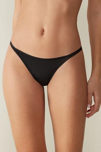 Intimssimi Thong with Ultralight Microfiber Straps Negras | LPESX77780