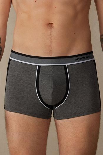 Intimssimi Two-tone Boxers in Stretch Supima® Cotton Negras | EPEHC57619