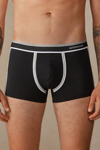 Intimssimi Two-tone Boxers in Stretch Supima® Cotton Negras | UPETG13797