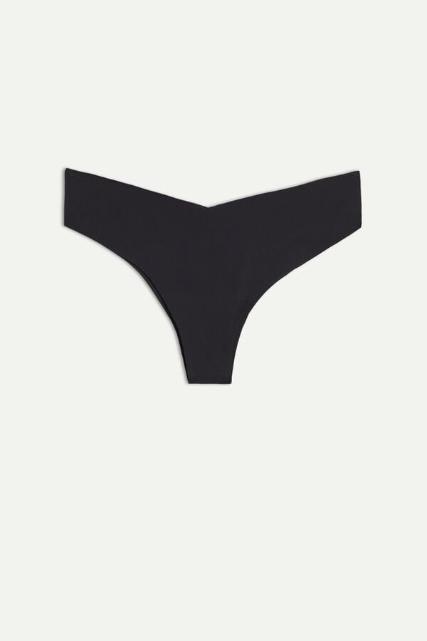 Intimssimi 80s-style Brazilian Panties in Ultralight Microfiber Negras | PEQAV87445