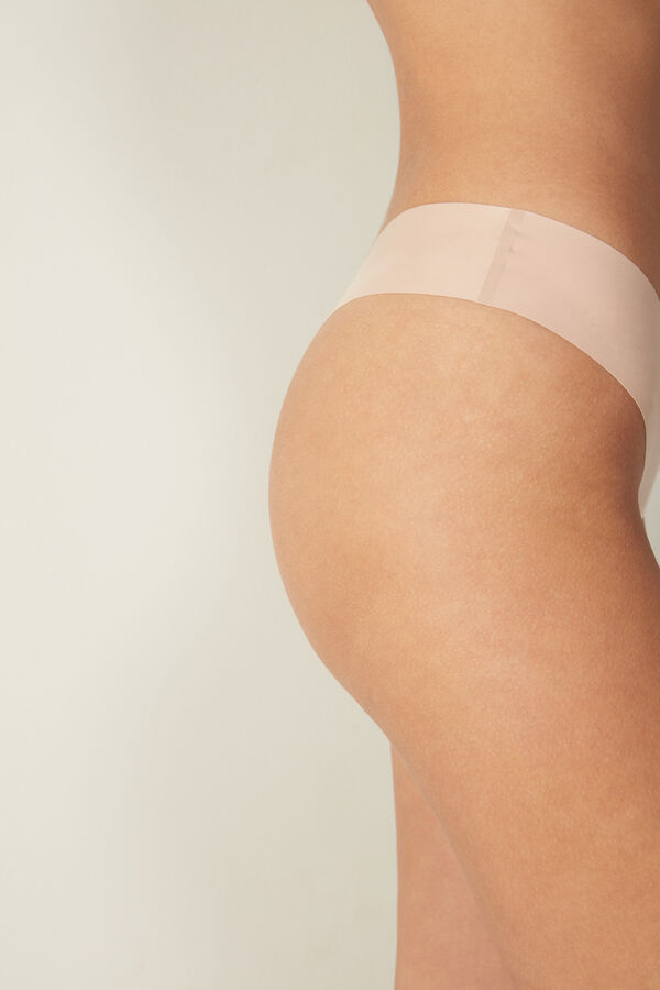 Intimssimi 80s-style Brazilian Panties in Ultralight Microfiber Natural | XPEGW36797