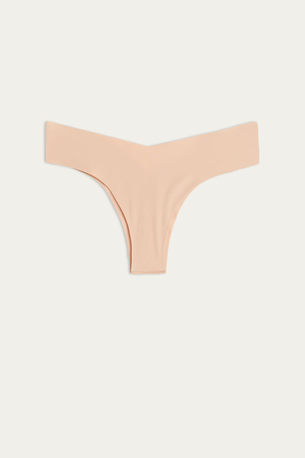 Intimssimi 80s-style Brazilian Panties in Ultralight Microfiber Natural | XPEGW36797