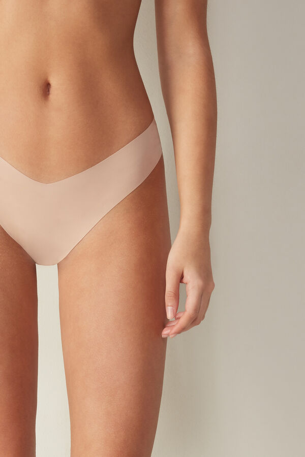 Intimssimi 80s-style Brazilian Panties in Ultralight Microfiber Natural | XPEGW36797