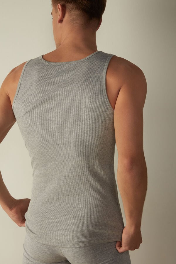 Intimssimi Acanalado Supima Cotton Tank Top Gris | BPESD35422