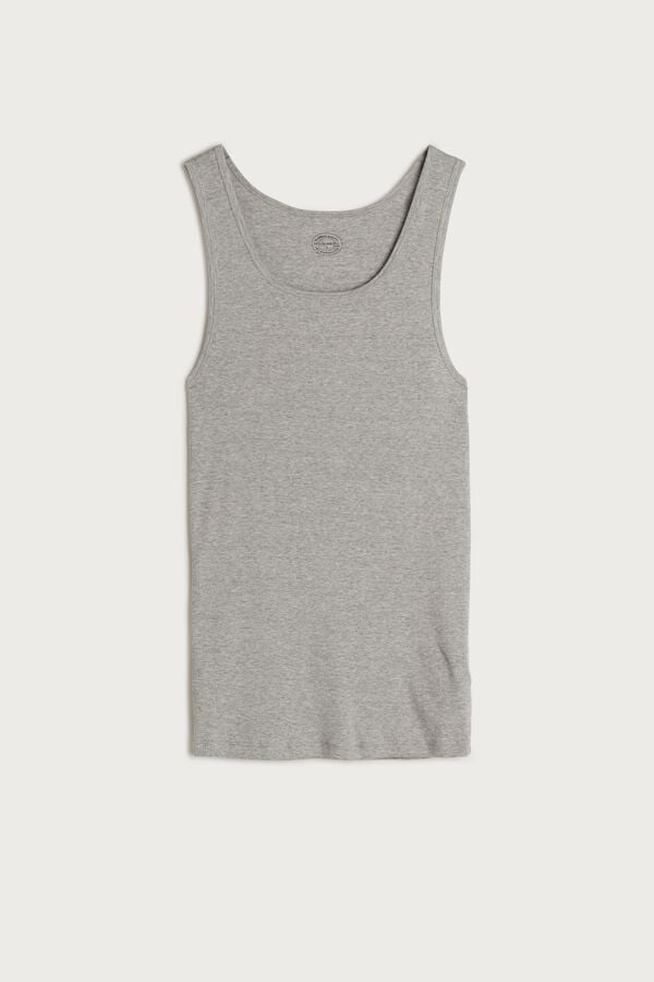 Intimssimi Acanalado Supima Cotton Tank Top Gris | YPEGT16054