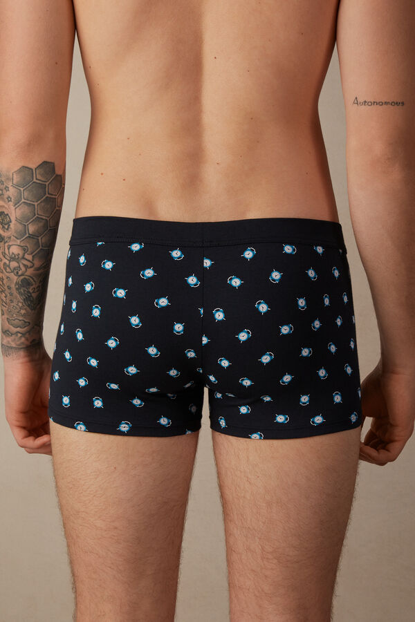 Intimssimi Alarm Clock Boxers in Stretch Supima® Cotton Azules | PECIF18395