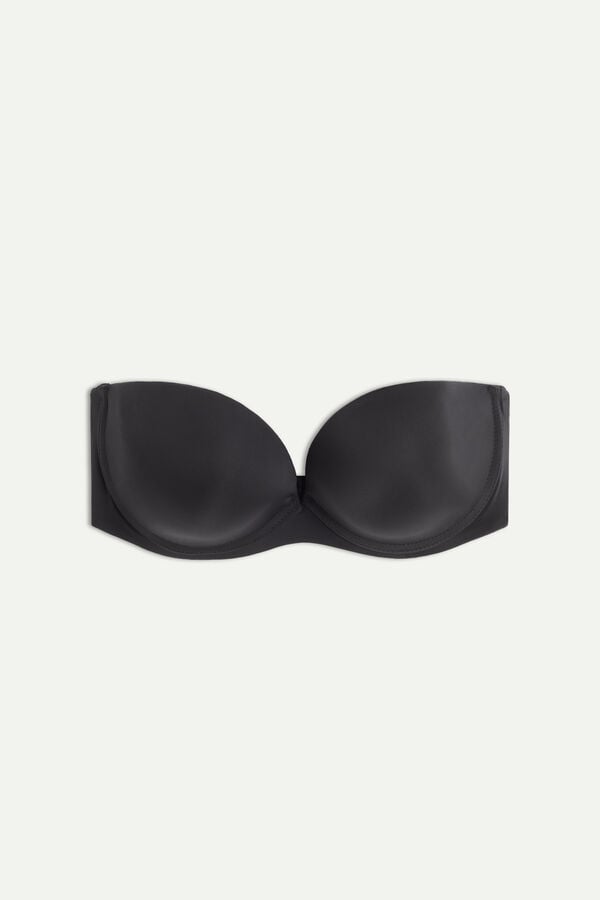 Intimssimi Anna Bandeau Bra in Ultralight Microfiber Negras | QPEUV40656