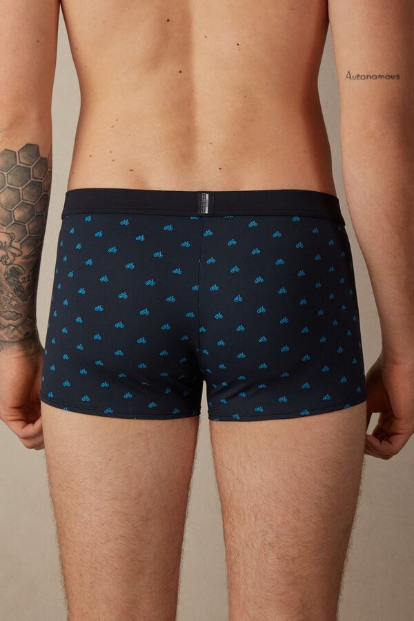 Intimssimi Bicycle Boxers in Microfiber Azules | PEZDE90545