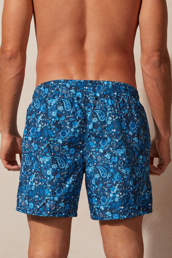 Intimssimi Blue Paisley Print Swim Trunks Azules | PPEER54710