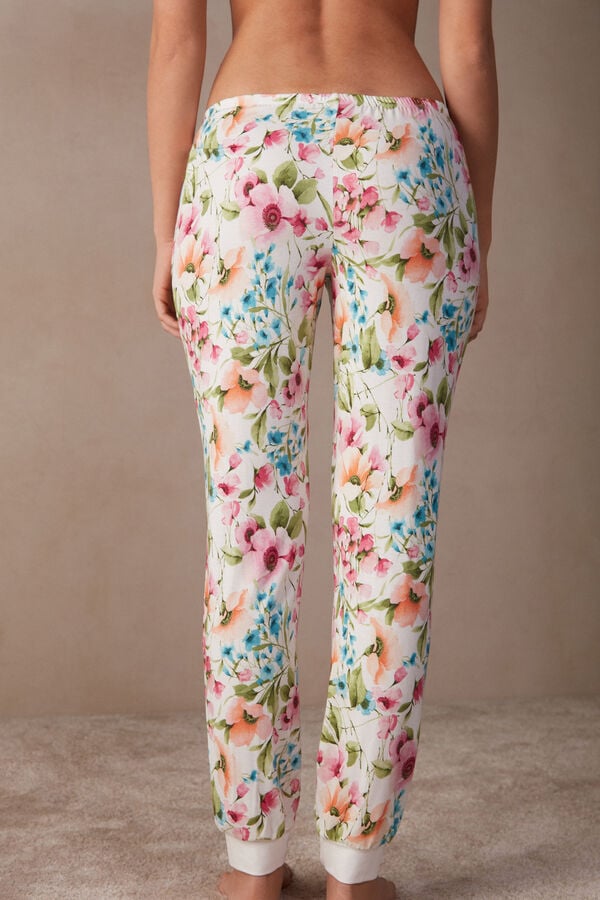 Intimssimi Botanical Lyrics Full Length Modal Pants Blancas | BPESD89756