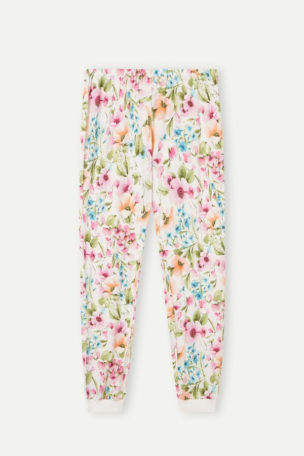 Intimssimi Botanical Lyrics Full Length Modal Pants Blancas | BPESD89756