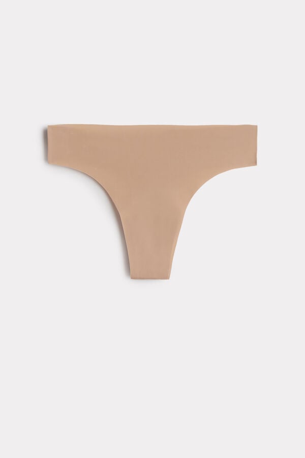 Intimssimi Brazilian Panties in Seamless Ultra Light Microfiber Natural | EPEHC29861