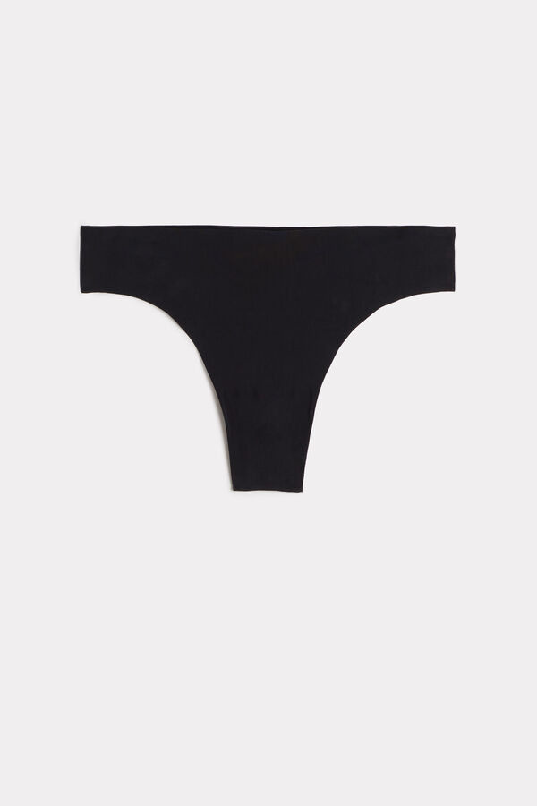 Intimssimi Brazilian Panties in Seamless Ultra Light Microfiber Negras | PECIF25981