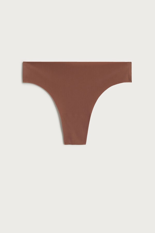 Intimssimi Brazilian Panties in Seamless Ultra Light Microfiber Natural | ZPEMJ81453