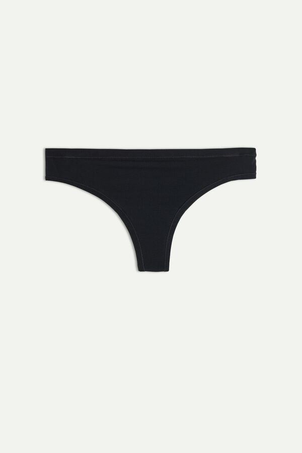 Intimssimi Brazilian Panties in Ultralight Supima® Cotton Negras | LPETR74546