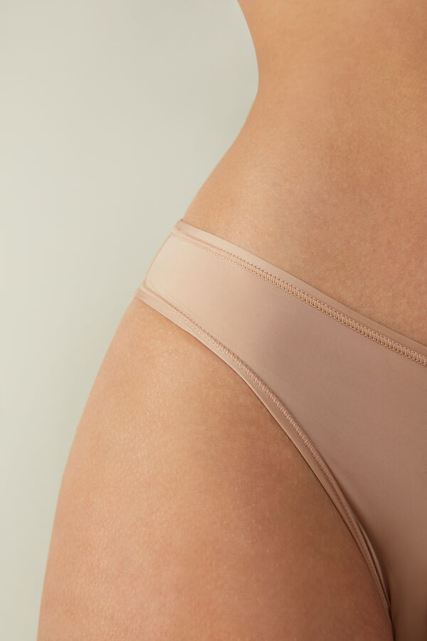 Intimssimi Brazilian Panties in Ultralight Microfiber Natural | PEQAV71716