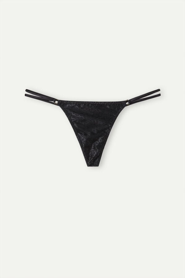 Intimssimi Cool Minimal String Thong Negras | PPEQX83406