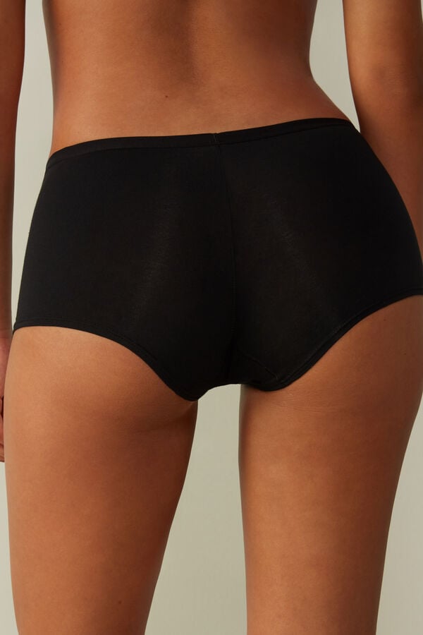 Intimssimi Cotton Boyshorts Negras | ZPENQ20384