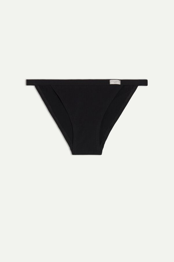 Intimssimi Cotton String Panties Negras | SPENY39023