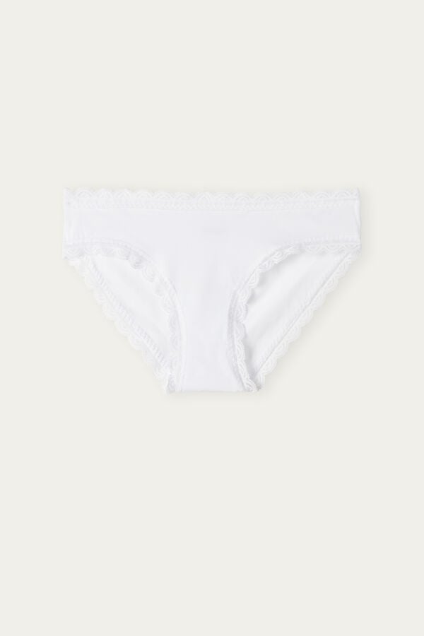 Intimssimi Cotton and Lace Panties Blancas | MPEHR24470