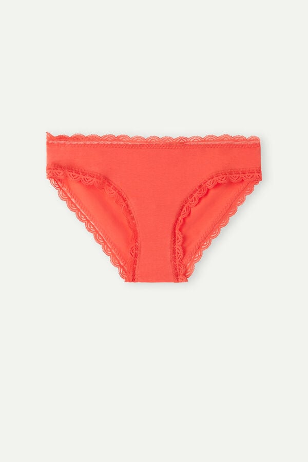 Intimssimi Cotton and Lace Panties Naranjas | SPENY45626