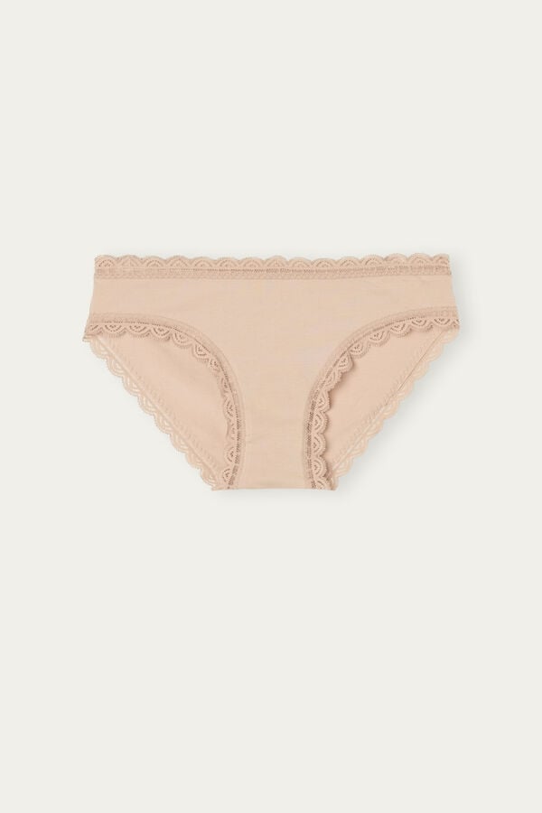 Intimssimi Cotton and Lace Panties Natural | APEWC57880