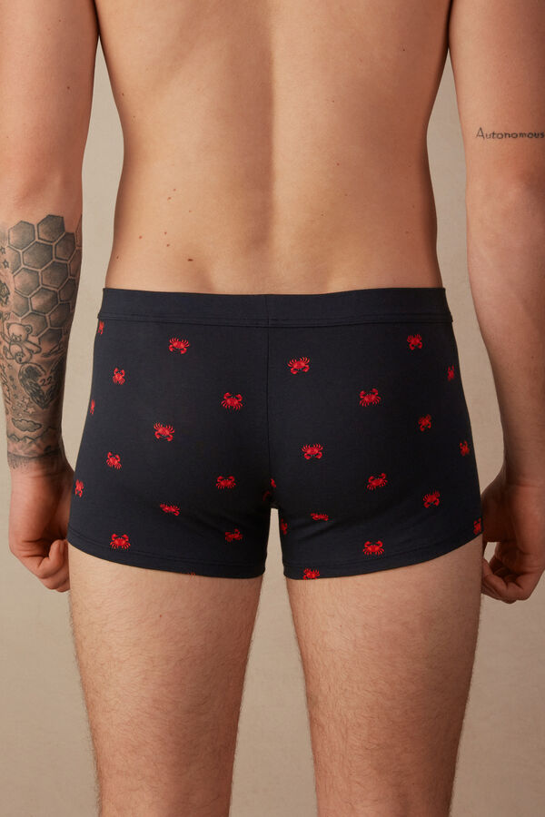 Intimssimi Crab Boxers in Natural Fresh Supima® Cotton Azules | UPETG92084