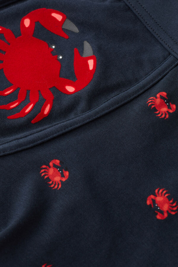 Intimssimi Crab Boxers in Natural Fresh Supima® Cotton Azules | UPETG92084