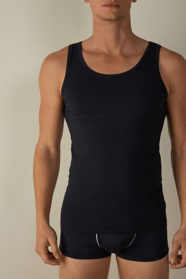 Intimssimi Crew Neck Tank Top Azules | ZPEMJ90071