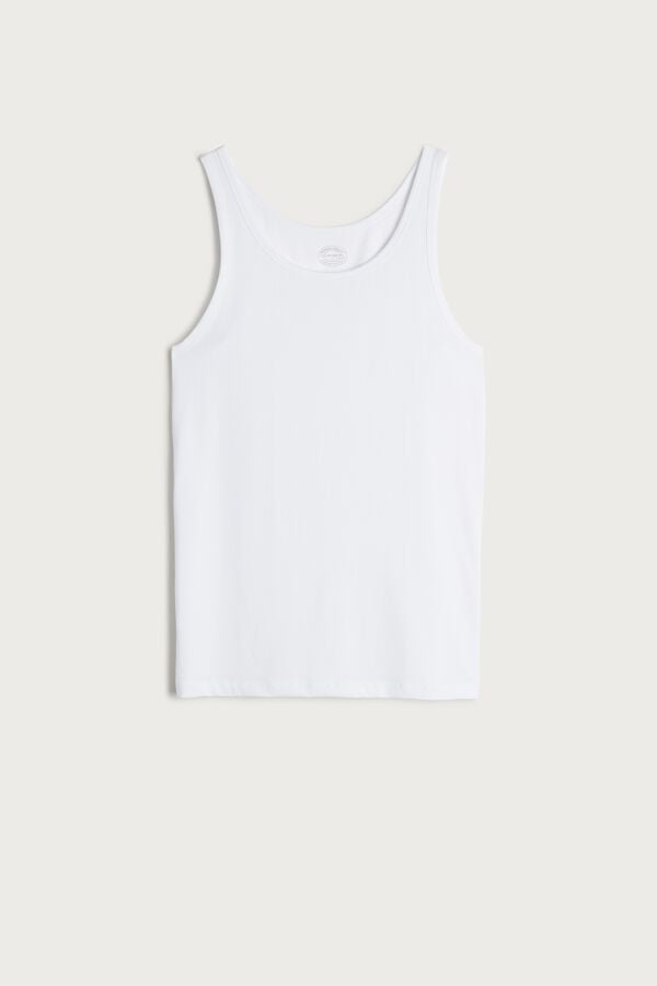 Intimssimi Crew Neck Tank Top Blancas | PENEJ73935