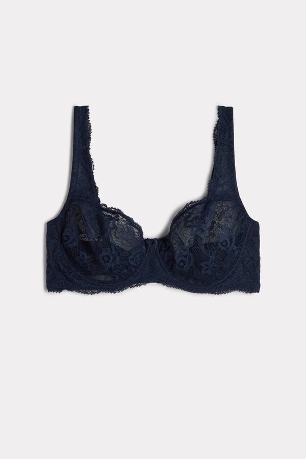 Intimssimi Daniela Lace Balconette Bra Azules | LPETR83958