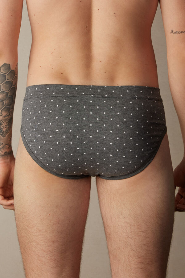 Intimssimi Dotted Briefs in Stretch Supima® Cotton Gris | APEWC77480