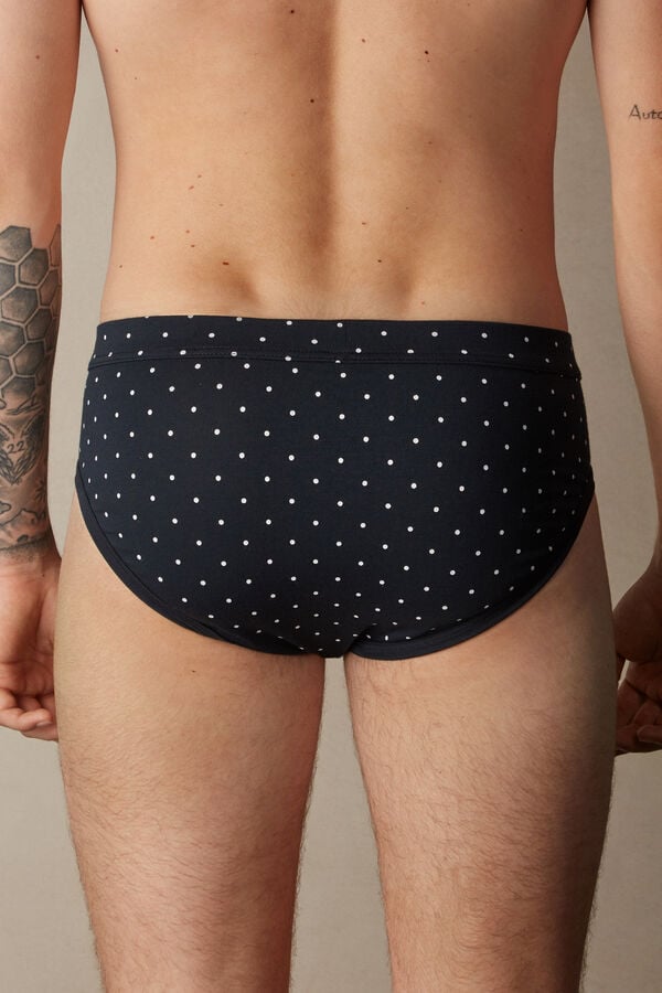 Intimssimi Dotted Briefs in Stretch Supima® Cotton Azules | PPEER41028