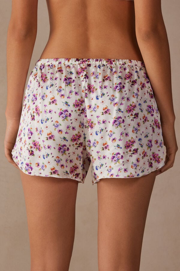 Intimssimi Dreaming of Spring Satin Shorts Print | PEQCS43025