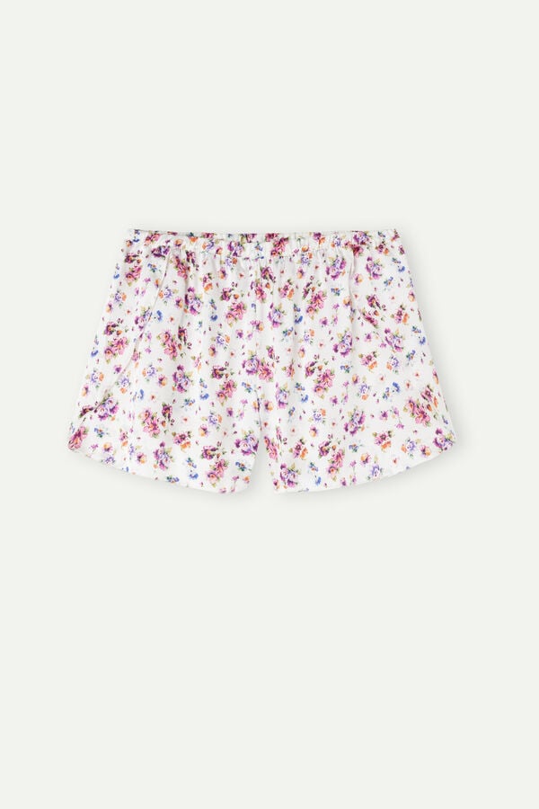 Intimssimi Dreaming of Spring Satin Shorts Print | PEQCS43025