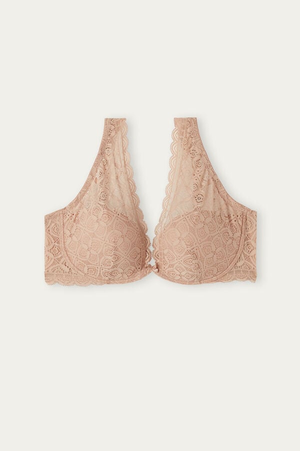 Intimssimi Elena Balconette Bra in Lace Natural | GPEUC18393